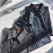 패턴 체크남방 베이직셔츠 남자셔츠 남방 IS-JK21