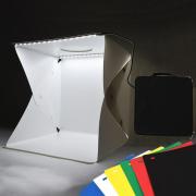 [히트템] 6색배경지 듀얼LED 미니스튜디오 포토박스 휴대용파우치포함 30cm/40cm형